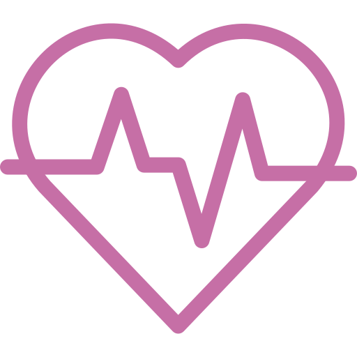 icono de corazón con electrocardiograma