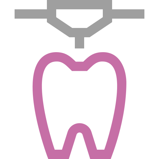 icono de diente con braquet